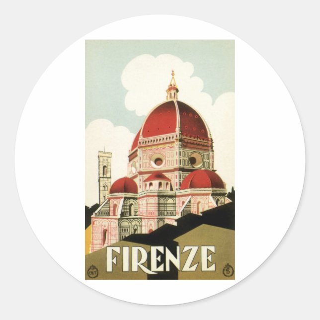 Firenze Classic Round Sticker (Front)