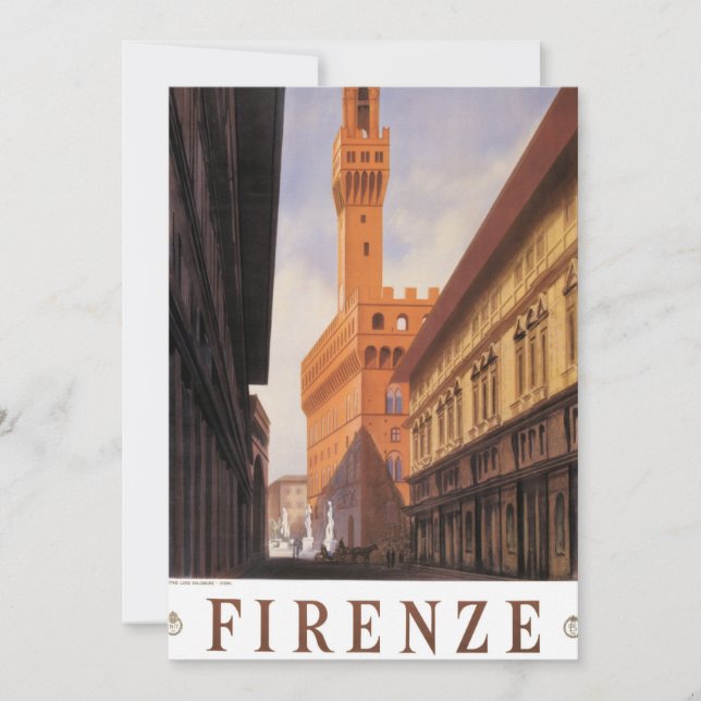 Firenze, Florence, Palazzo Vecchio, Vintage Italy (Front)