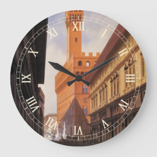 Firenze, Florence, Palazzo Vecchio, Vintage Italy Large Clock