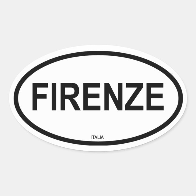 FIRENZE OVAL STICKER (Front)