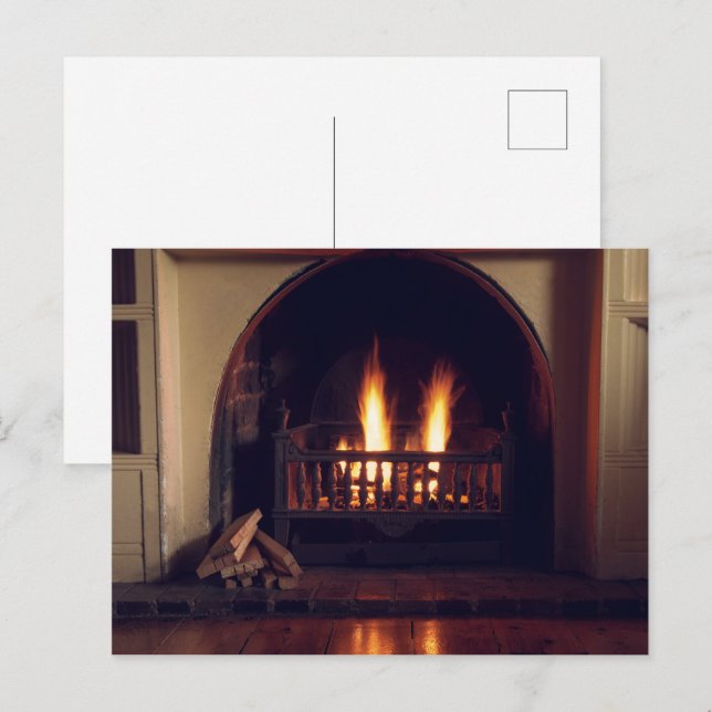 Fireplace at home postcard (Front/Back)