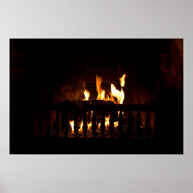 Fireplace at home poster (Front)