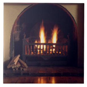 Fireplace at home tile