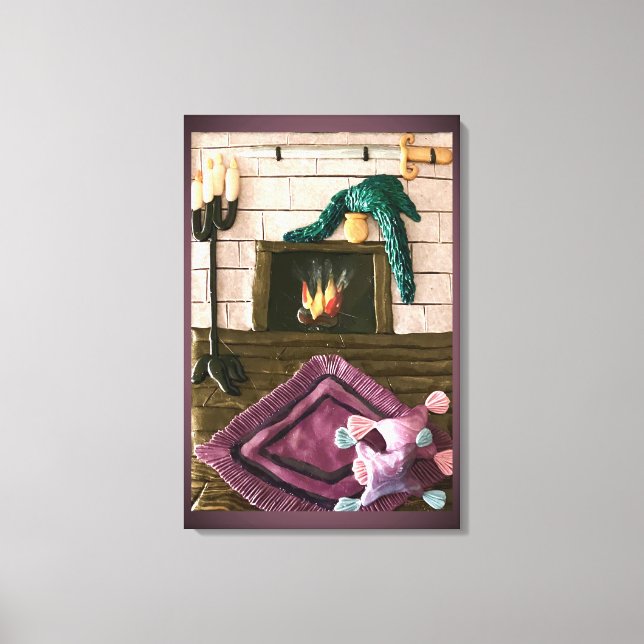 Fireplace Canvas Print (Front)