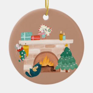 Fireplace Ceramic Tree Decoration
