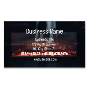 Fireplace Installation Service Custom Magnetic Business Card