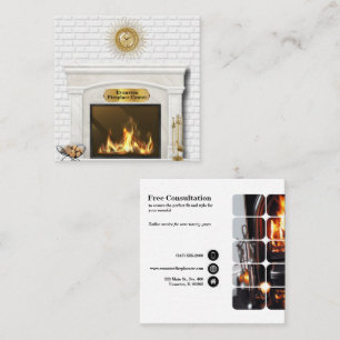 fireplace store business card