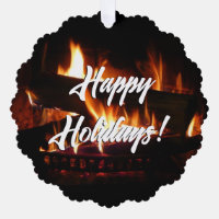 Fireplace Warm Winter Scene Photography