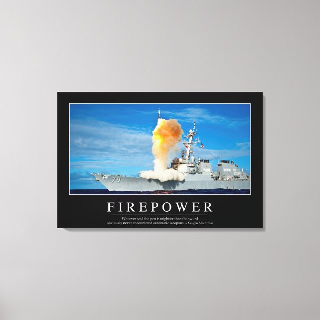 Firepower: Inspirational Quote Canvas Print (Front)