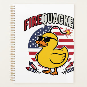 Firequacker Patriotic Duck Fireworks Vector Design Planner