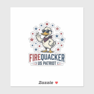 Firequacker Patriotic Duck Vintage Shirt Design_1