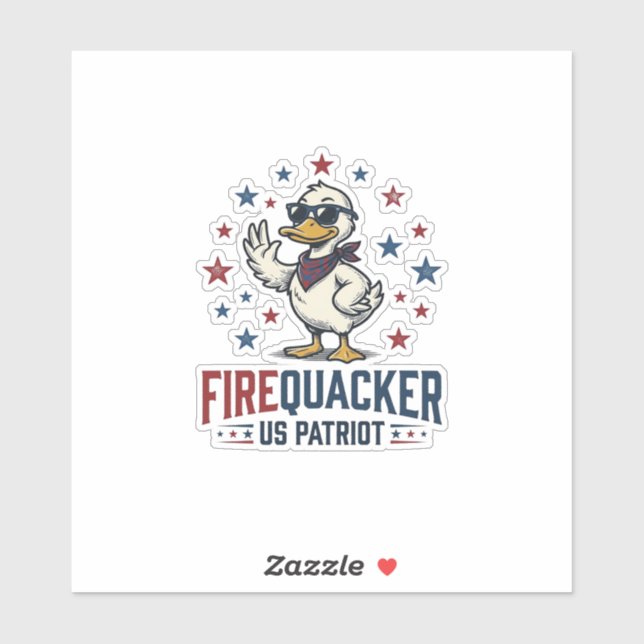 Firequacker Patriotic Duck Vintage Shirt Design_1 (Sheet)