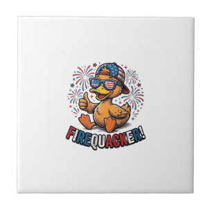 Firequacker Patriotic Duck Vintage Shirt Design_1 Tile