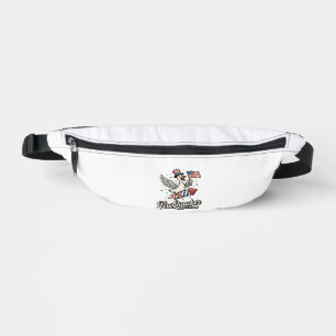 FireQuacker Patriotic Goose Vintage 4th of July De Bum Bags