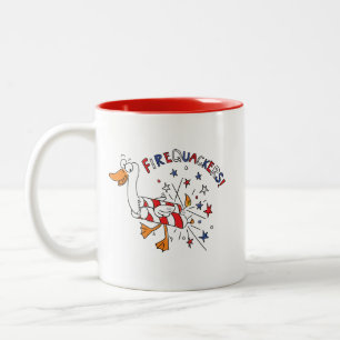 Firequackers 4th of July Duck Coffee Mug
