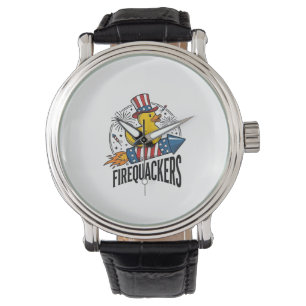 Firequackers Patriotic Duck Firework Shirt Design_ Watch