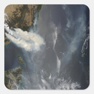 Fires and smoke in southeast Australia Square Sticker