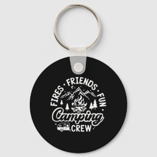 Fires Friends Fun Camping Crew Summer Trip Nature Key Ring