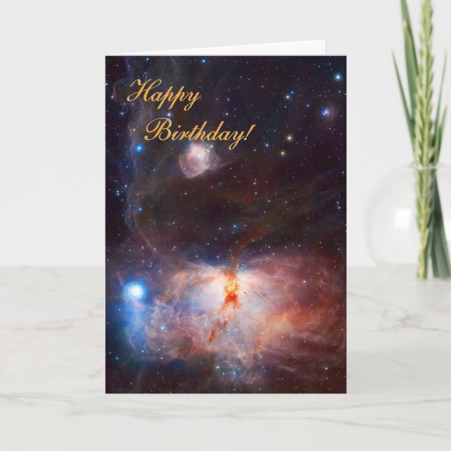 Fires of the Flame Nebula - Happy Birthday Card (Front)