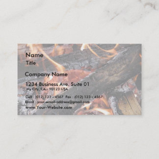 Fires Wood Flames Burning Business Card