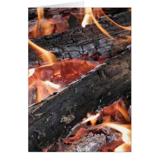 Fires Wood Flames Burning Card