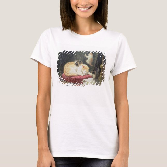 Fireside Bliss (oil on panel) T-Shirt (Front)
