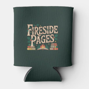 Fireside Pages Cozy Christmas for Book Lovers Can Cooler