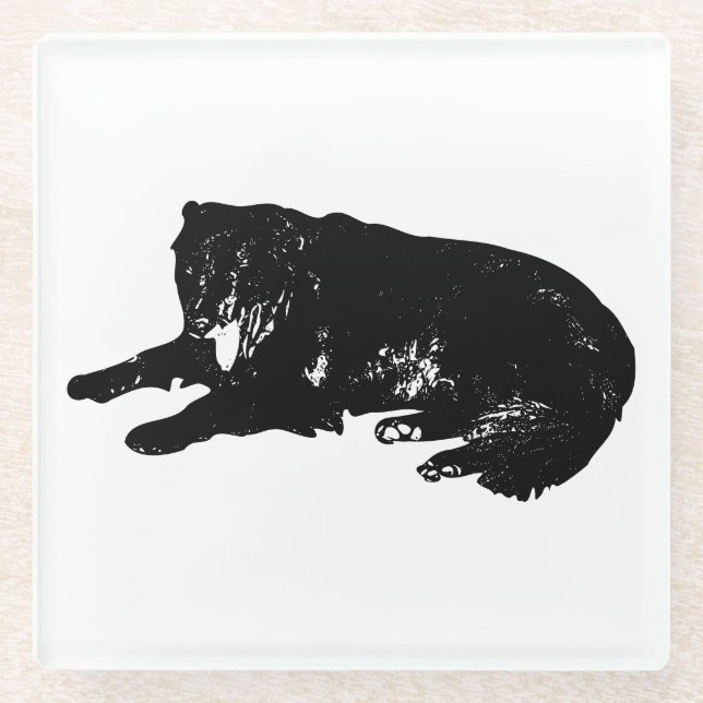 Fireside Pause with Velvet Fur Glass Coaster (Front)