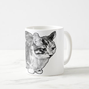 Fireside Tabby with Snow-Kissed Dots Coffee Mug