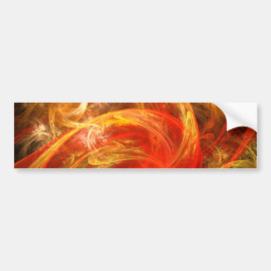 Firestorm Abstract Art Bumper Sticker