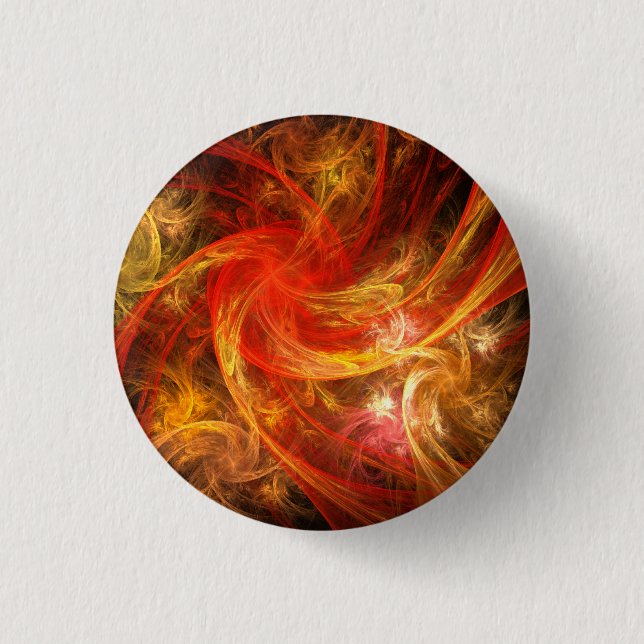Firestorm Abstract Art Button (round) (Front)