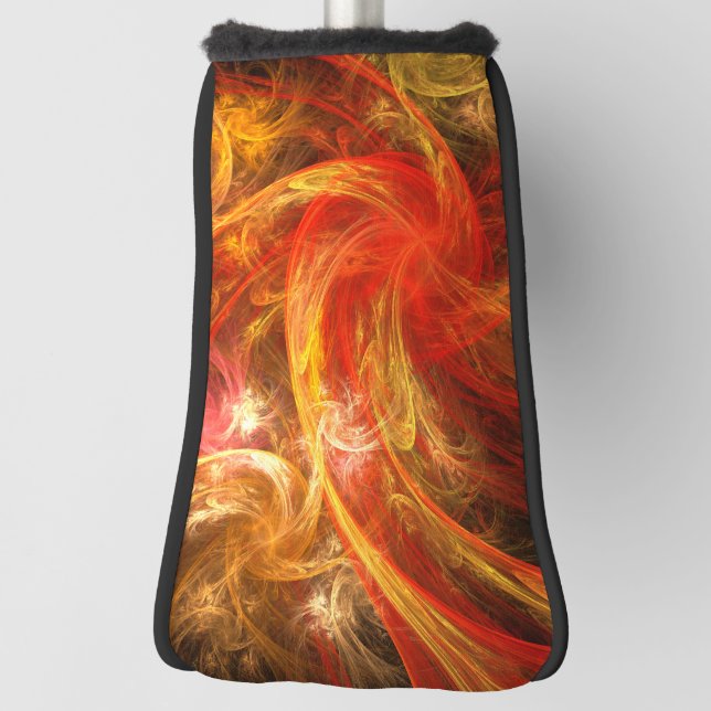 Firestorm Abstract Art Golf Head Cover (Rotate 90)