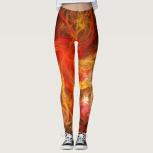 Firestorm Abstract Art Leggings