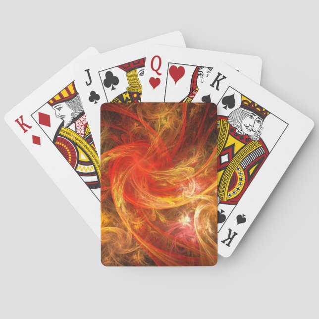 Firestorm Abstract Art Playing Cards (Back)