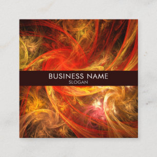 Firestorm Abstract Art Professional Square Business Card