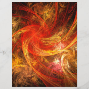 Firestorm Modern Abstract Art Red Gold Energy Flyer