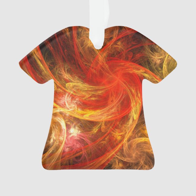 Firestorm Nova Abstract Art Acrylic Shirt Ornament (Front)