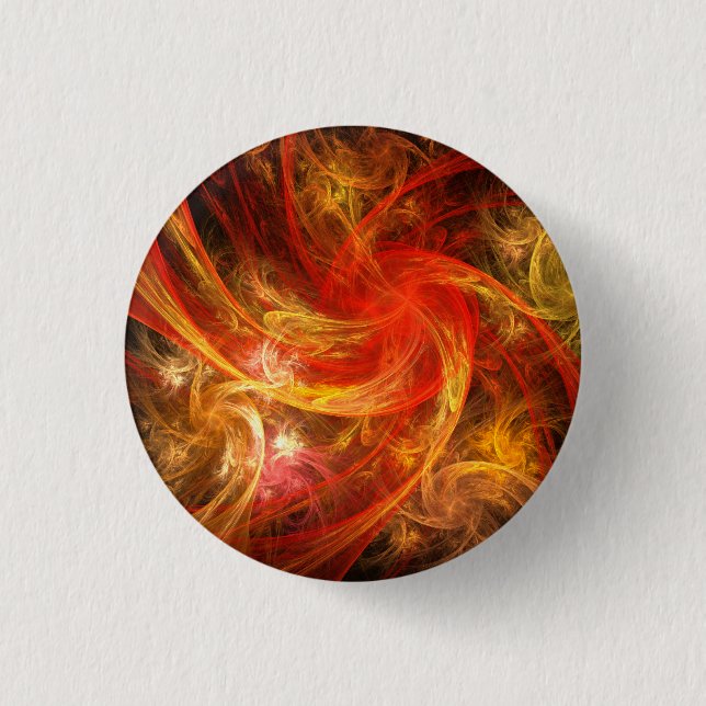 Firestorm Nova Abstract Art Button (round) (Front)