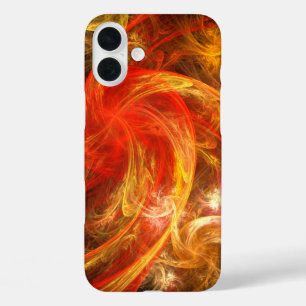 Firestorm Nova Abstract Art iPhone 16 Plus Case