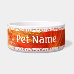 Firestorm Nova Abstract Art Dog Bowl