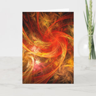 Firestorm Nova Abstract Art Greeting Card