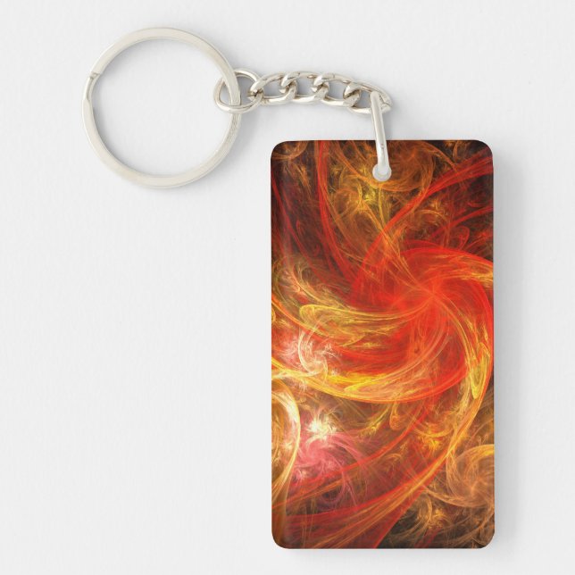 Firestorm Nova Abstract Art Key Ring (Front)