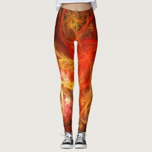 Firestorm Nova Abstract Art Leggings