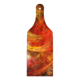 Firestorm Nova Abstract Art Paddle Cutting Board