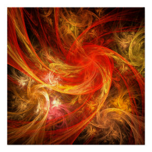 Firestorm Nova Abstract Art Poster