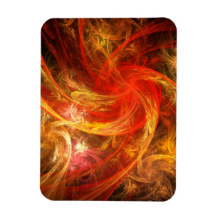 Firestorm Nova Abstract Art Premium Magnet