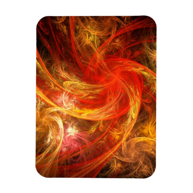 Firestorm Nova Abstract Art Premium Magnet (Vertical)