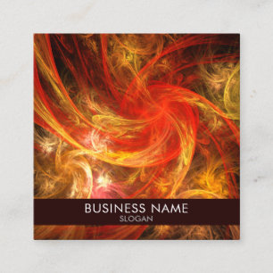 Firestorm Nova Abstract Art Professional Square Business Card