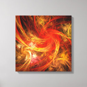 Firestorm Nova Abstract Art Quad Canvas Print