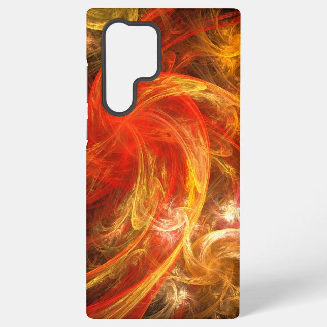 Firestorm Nova Abstract Art Samsung Galaxy S22 Ultra Case (Back)